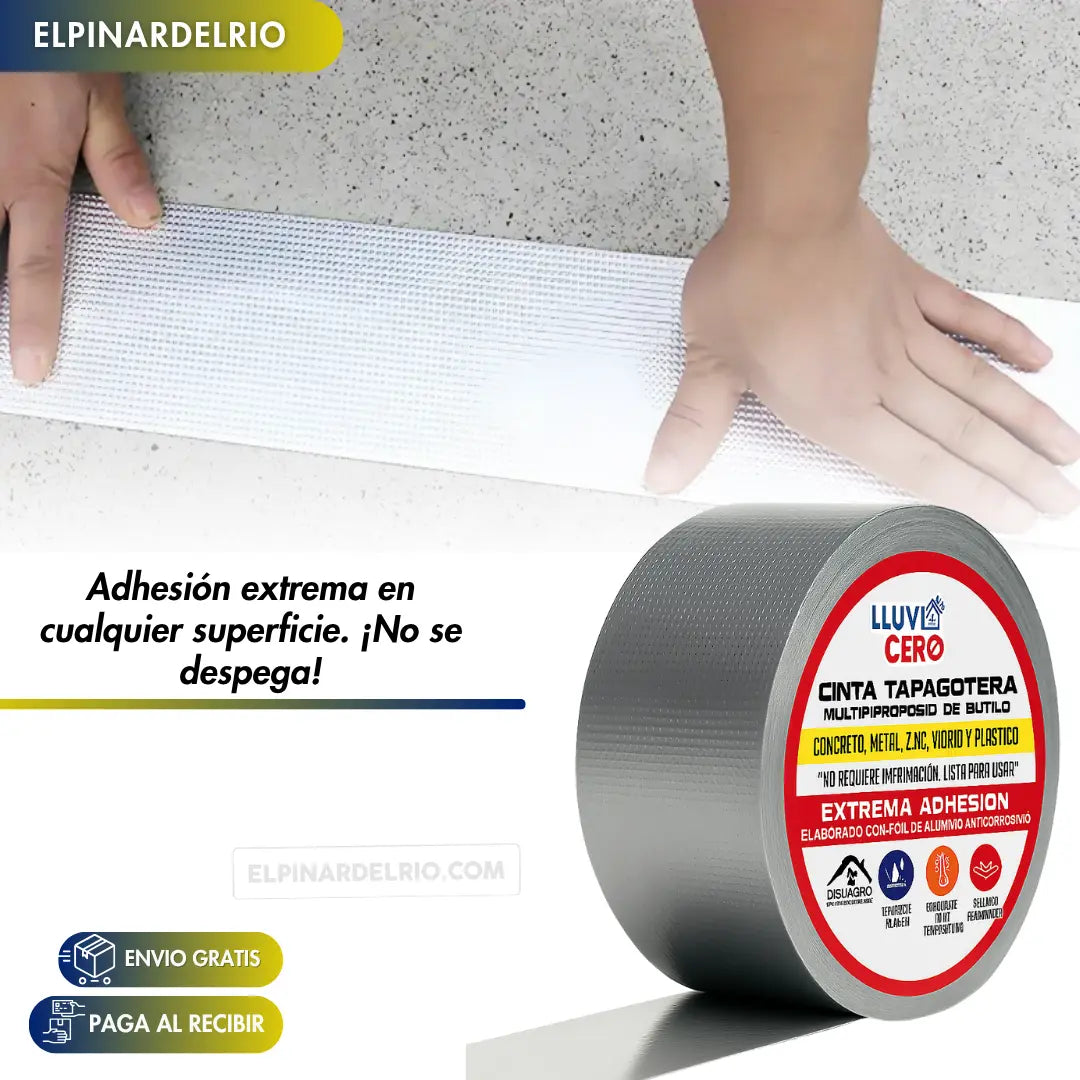 Paga 1 y Lleva 2 Cinta Impermeable Tapa Goteras UltraTape