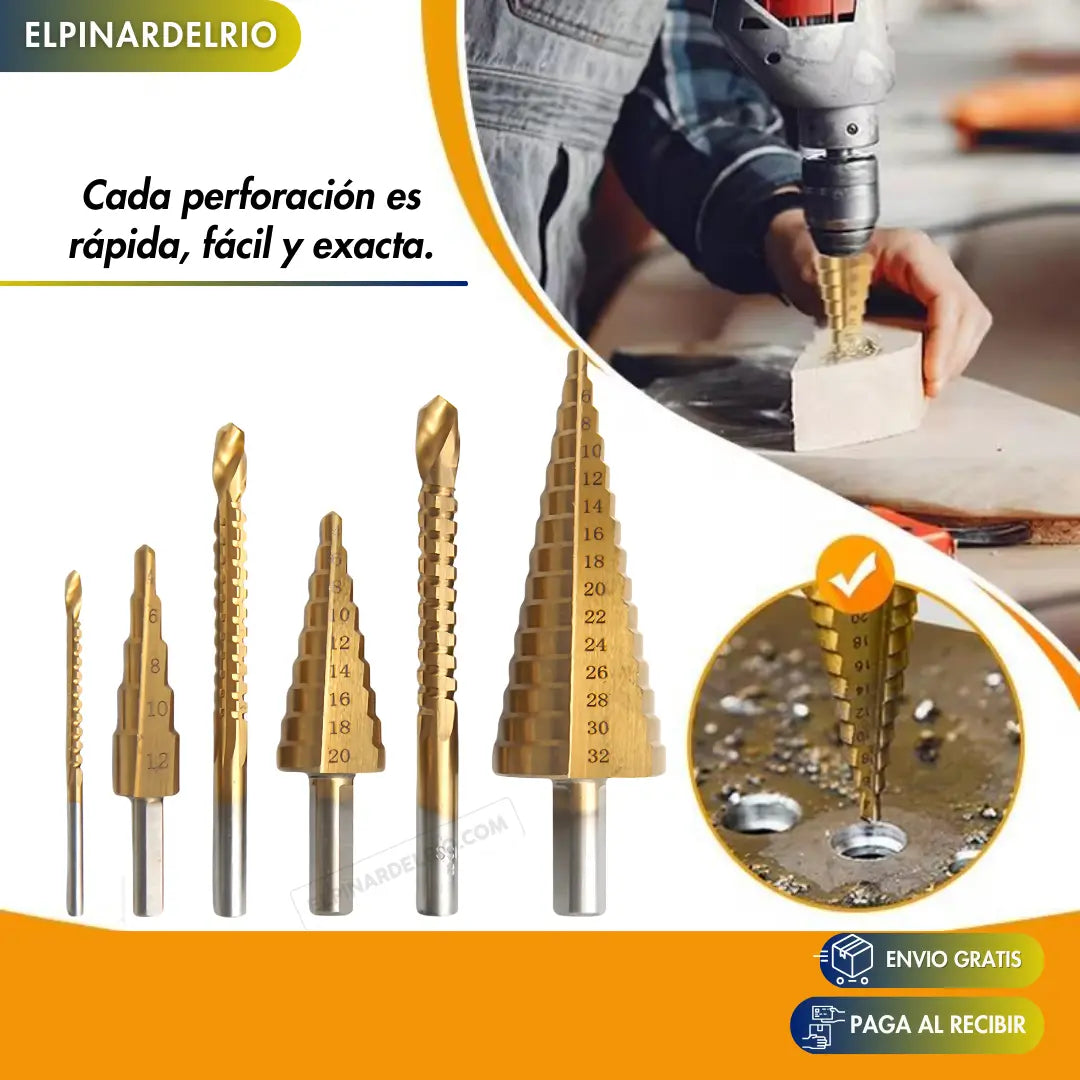 Set X6 de Brocas Escalonadas MultiDrill