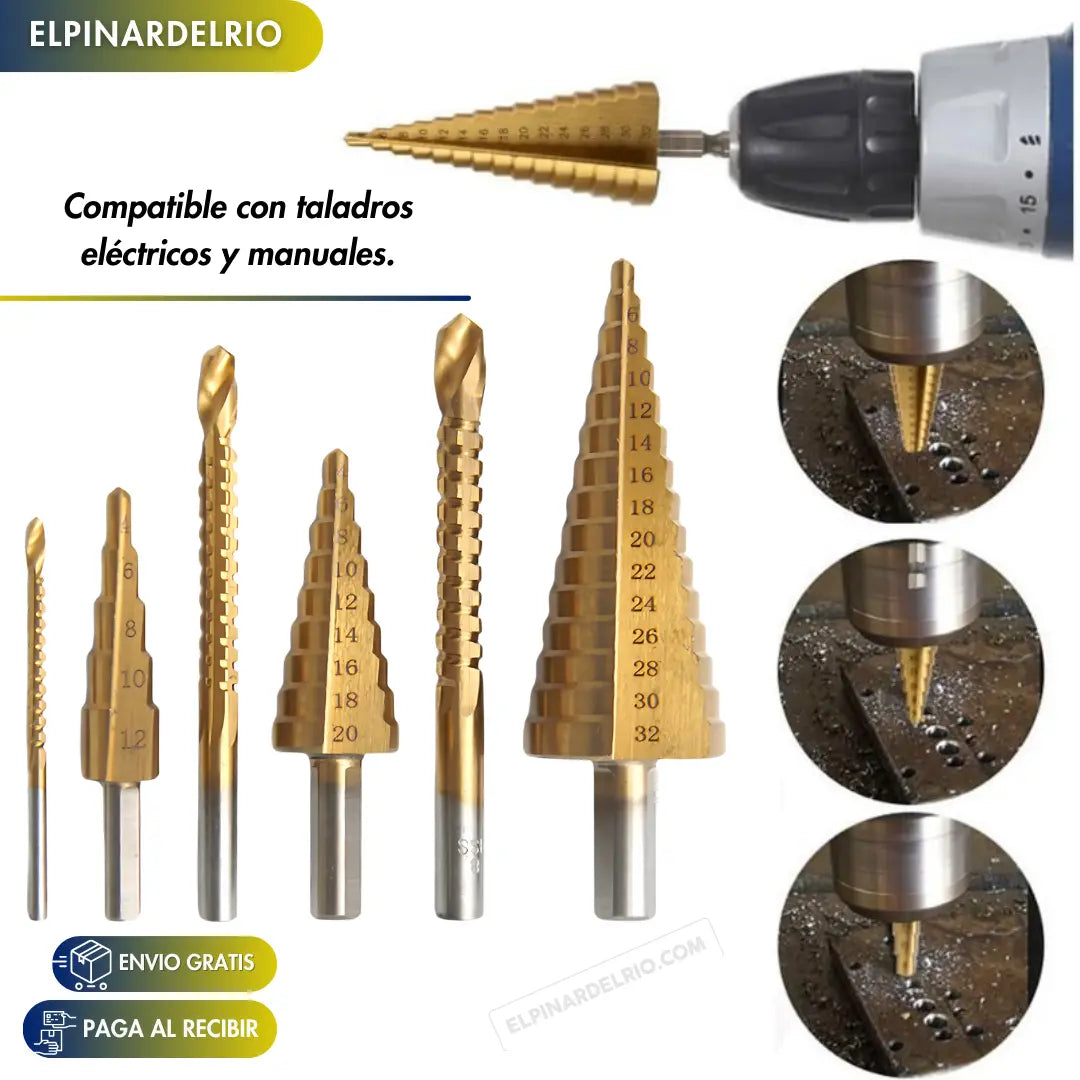 Set X6 de Brocas Escalonadas MultiDrill