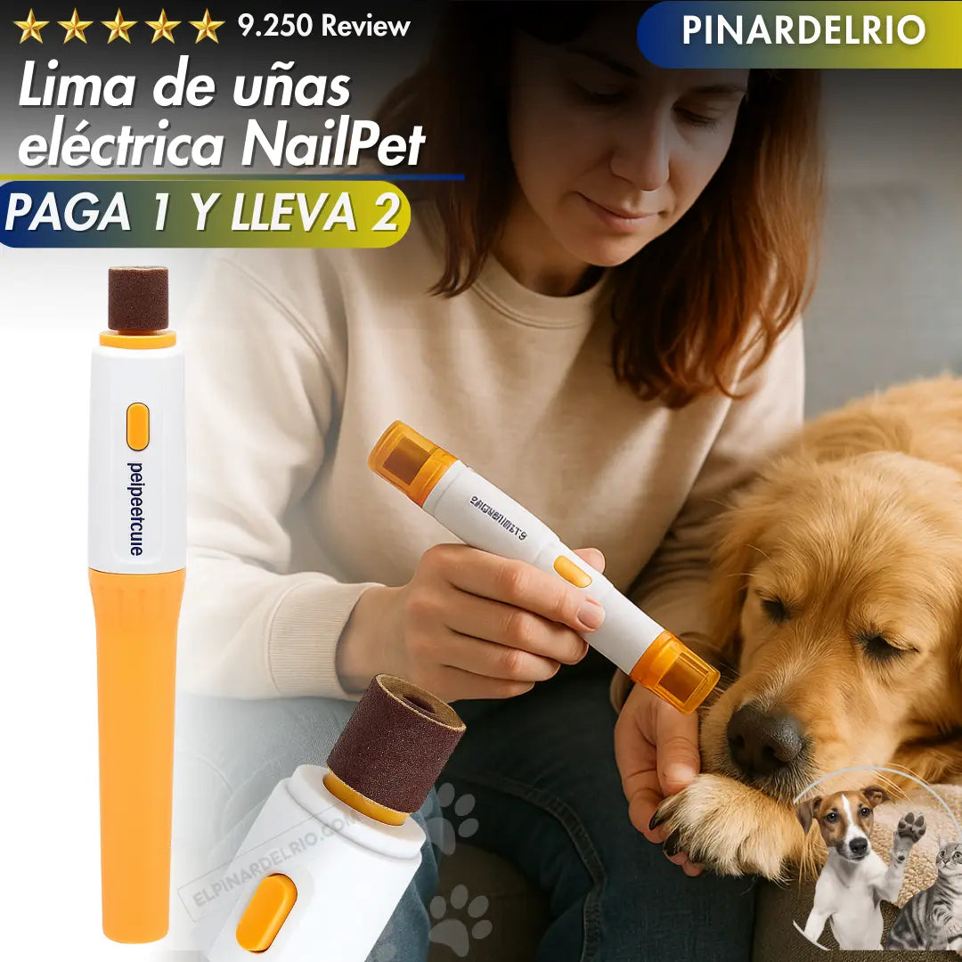 PAGA 1 Y LLEVA 2 Lima de uñas eléctrica NailPet