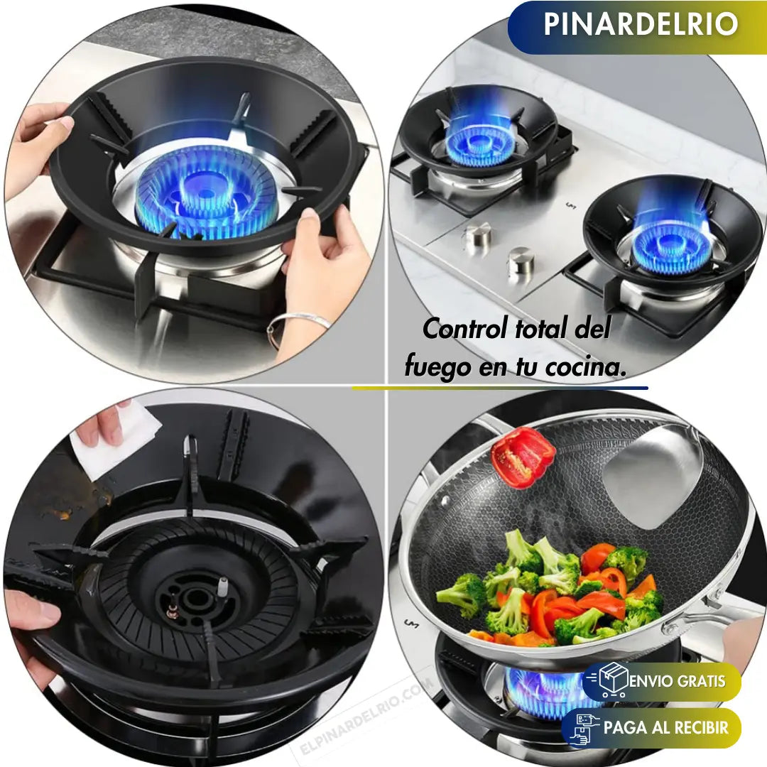 PAGA 1 Y LLEVA 2 Cubierta Antiviento para Estufa FlameFix