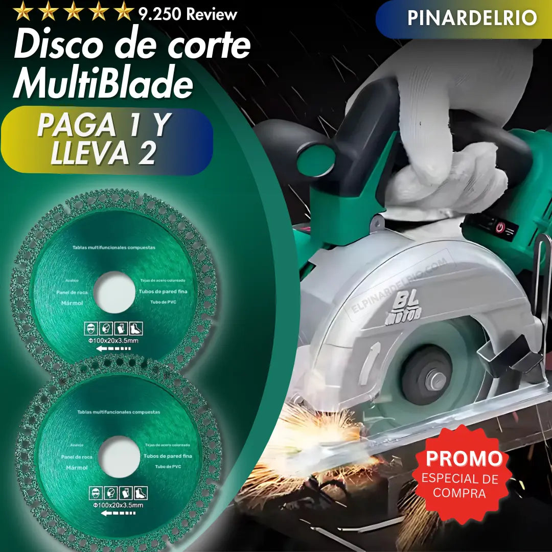 PAGA 1 Y LLEVA 2 Disco de corte MultiBlade