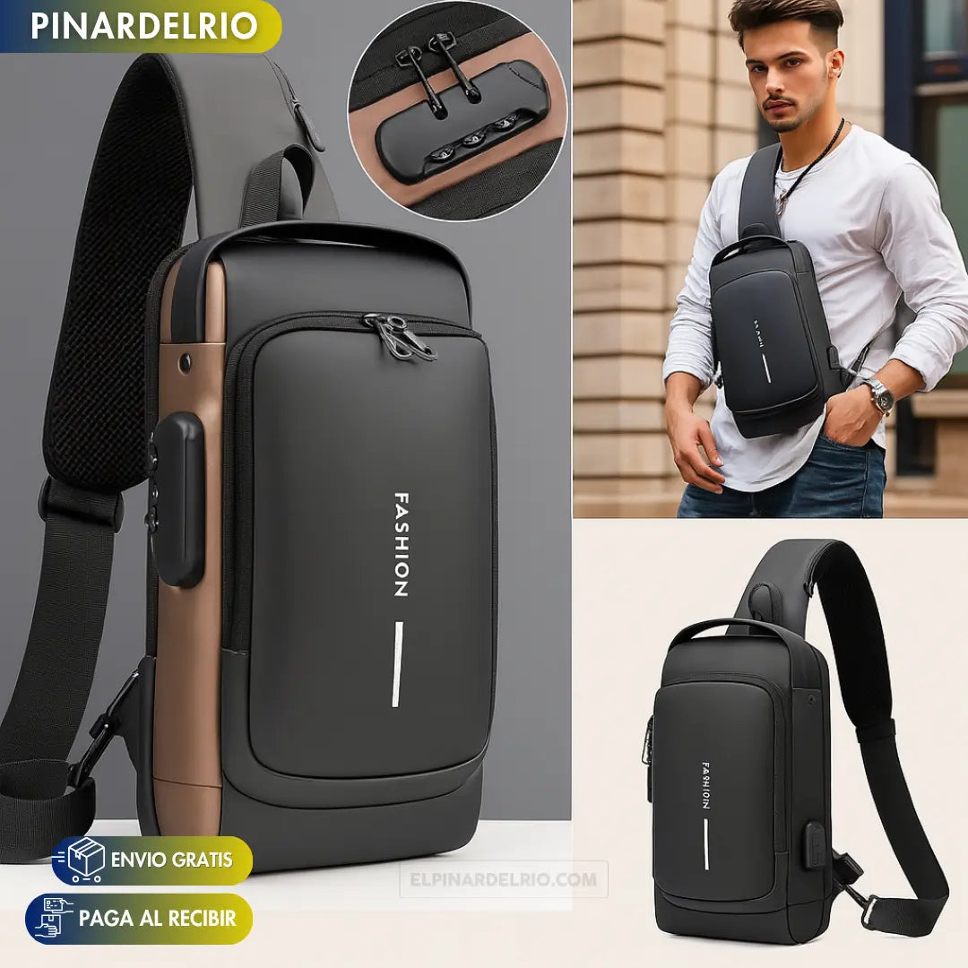 Bolso Impermeable Antirrobo Con Puerto USB