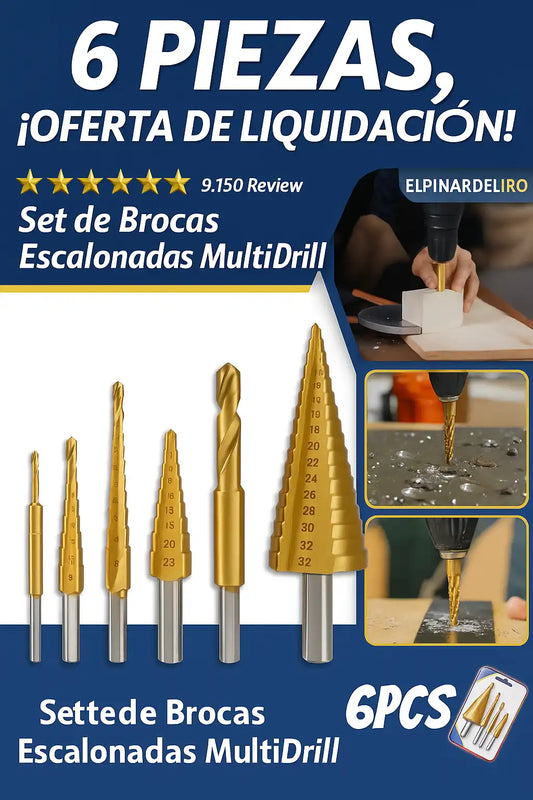 Set X6 de Brocas Escalonadas MultiDrill